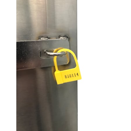 Tamper Evident Safety Lockout Seals (Numbered),Yellow, PK100